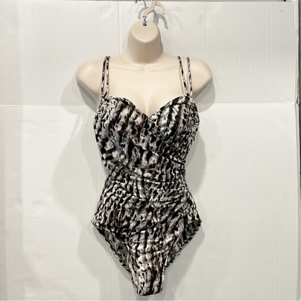 Magicsuit Abstract Animal Print One Piece swimsuit Ruching Womens‎ Sz  14